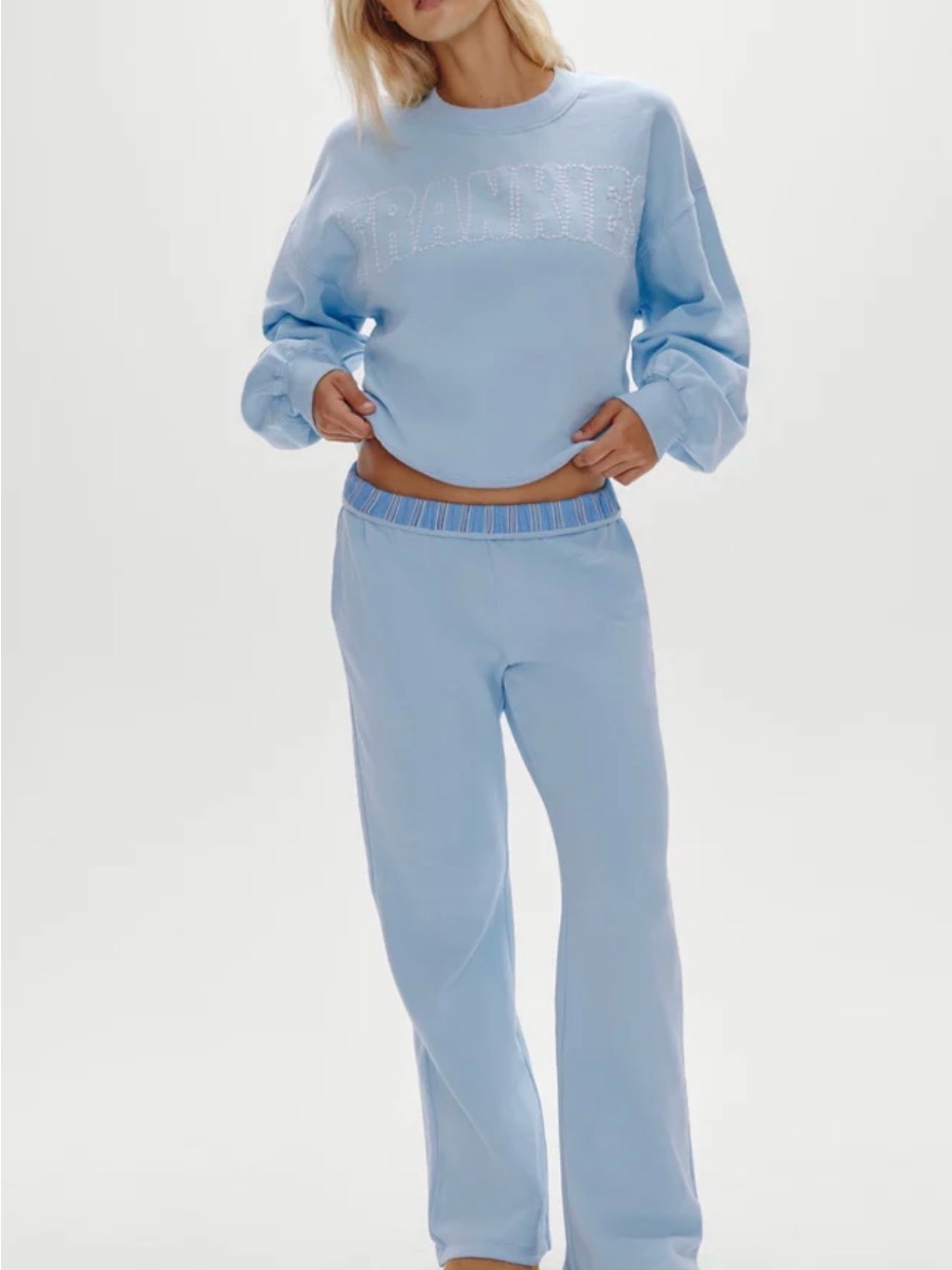 Frankie's Bikinis Travel Day Light Blue 100% Cotton Set — image 2 of 6
